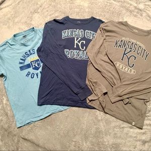 Mens Kansas City royals baseball t shirts (bundle) size large